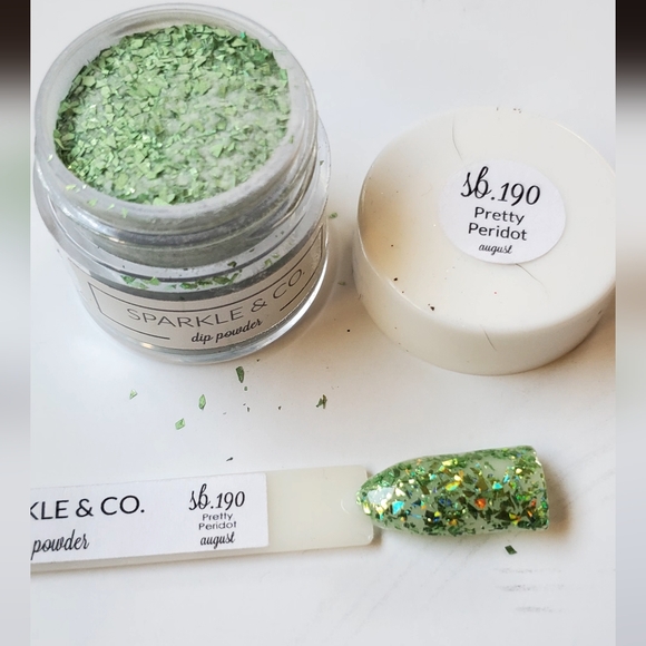 Sparkle & Co sb.190 Pretty Peridot Dip Powder Mini - Picture 2 of 3